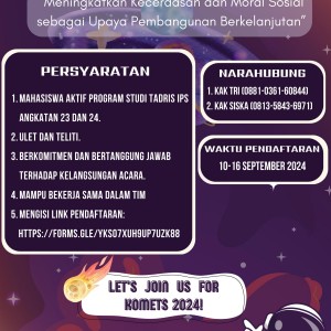 Recruitmen Panitia KOMETS 2024